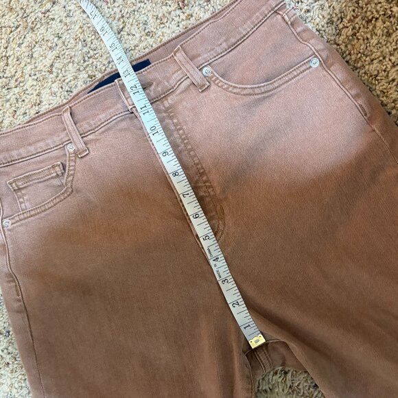 Veronica Beard Carson Ankle Flare High Rise Jeans Tan Sierra Brown - Picture 15 of 16